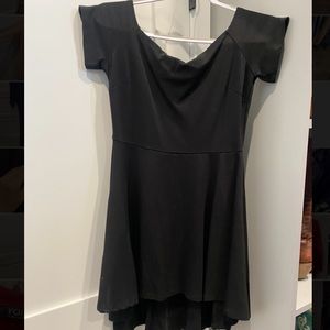 Black mini high low dress